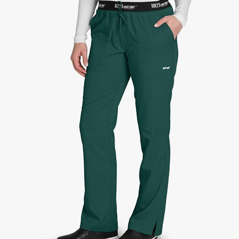 Grey's Anatomy 4275 3 Pkt Logo Waist Pant with Drawstring